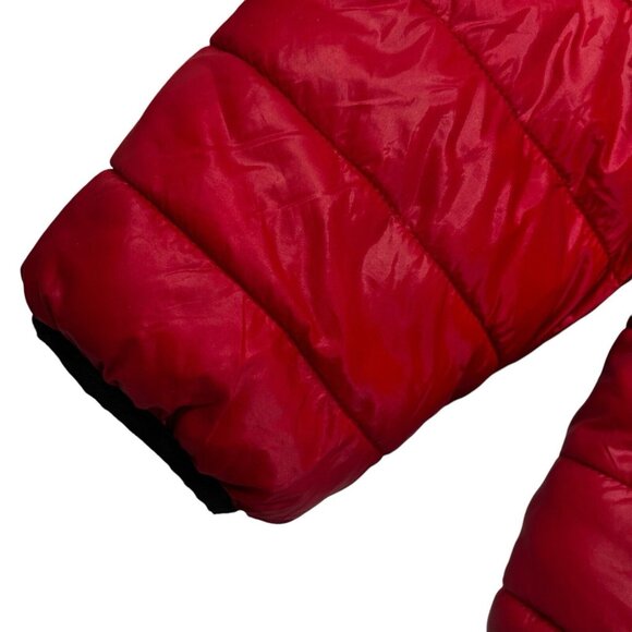 NAUTICA Mens Quilted Puffer Jacket Water Wind Resistant Red Fleece Lined XL Coat - Picture 6 of 14